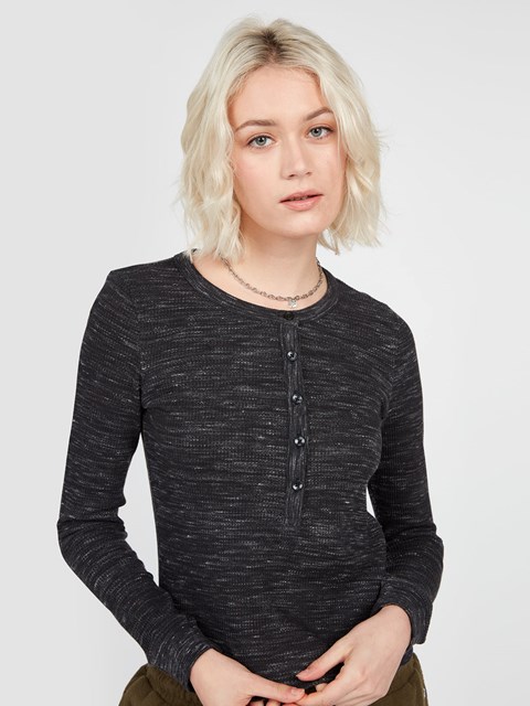 Volcom Apres Stone Long Sleeve Shirt Negros | IOE-589107