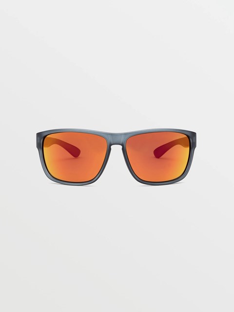 Volcom Baloney Sunglasses Matte Smoke / Heat Mirror | EDX-716408