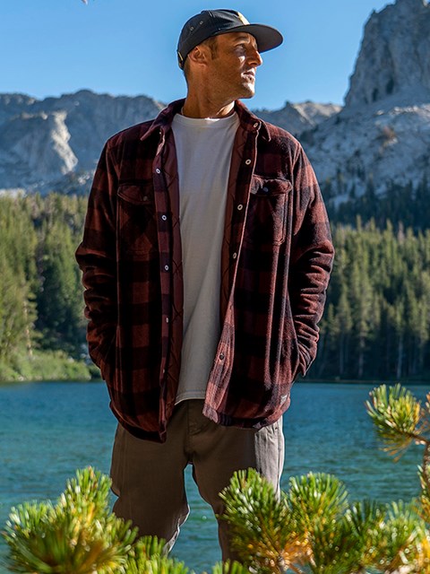 Volcom Bowered Fleece Long Sleeve Jacket Mahogany | ALV-259013