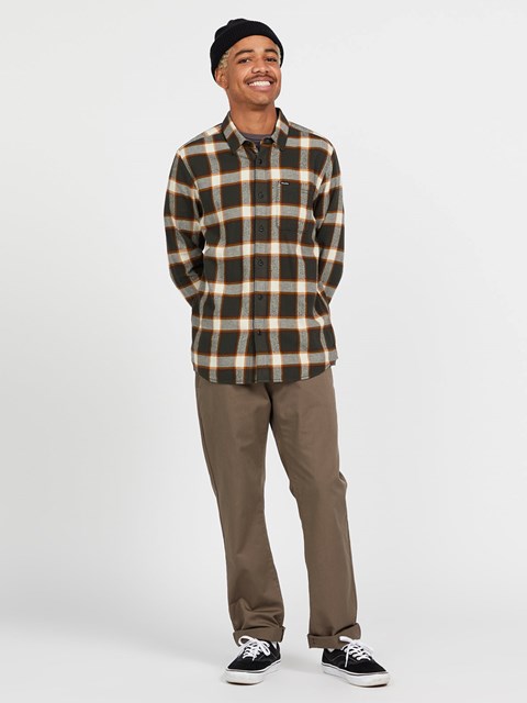 Volcom Caden Plaid Long Sleeve Flannel Negros | GFM-867193