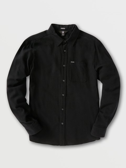 Volcom Caden Solid Long Sleeve Flannel Negros | BSH-589037