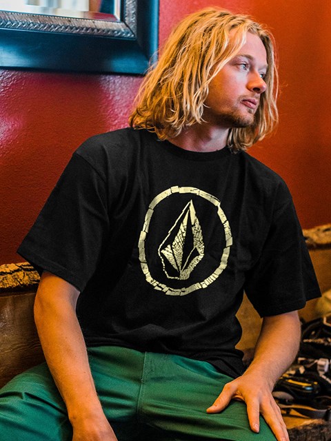 Volcom Circle Stones Corta Sleeve Tee Negros | AZG-439528