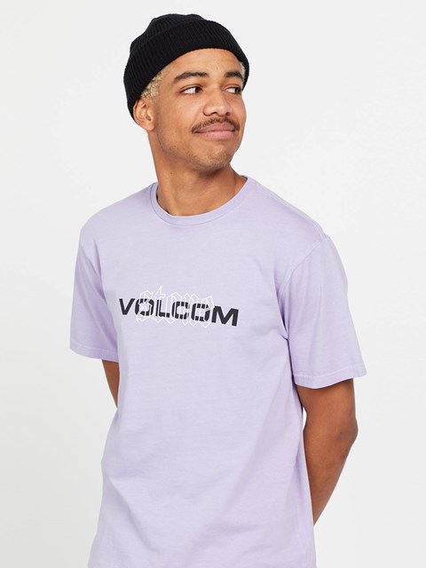 Volcom Cover Up Corta Sleeve Tee Violet Ice | KEN-021563