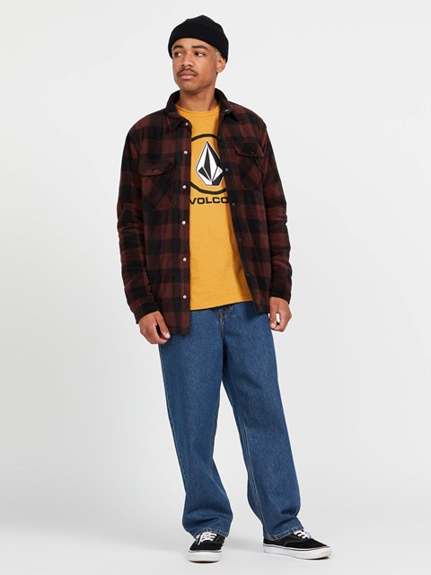 Volcom Crisp Stone Corta Sleeve Tee Dorados | GHM-203517