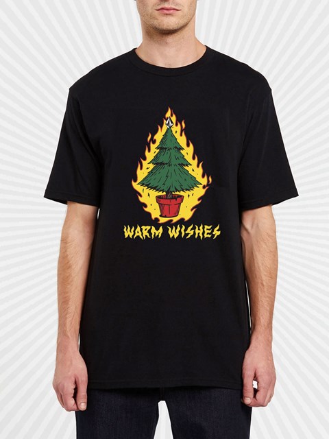Volcom DIY'D Corta Sleeve Tee Negros | KXB-068417