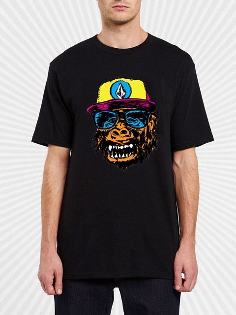 Volcom DIY'D Corta Sleeve Tee Negros | QJA-106254