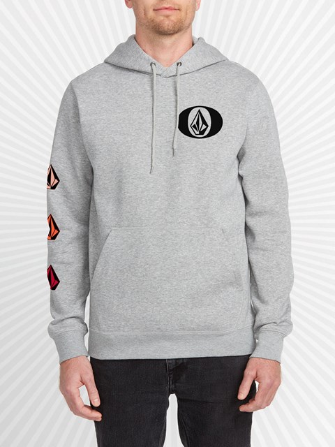 Volcom DIY'D Pullover Hoodie Coral Grises | GPS-340168