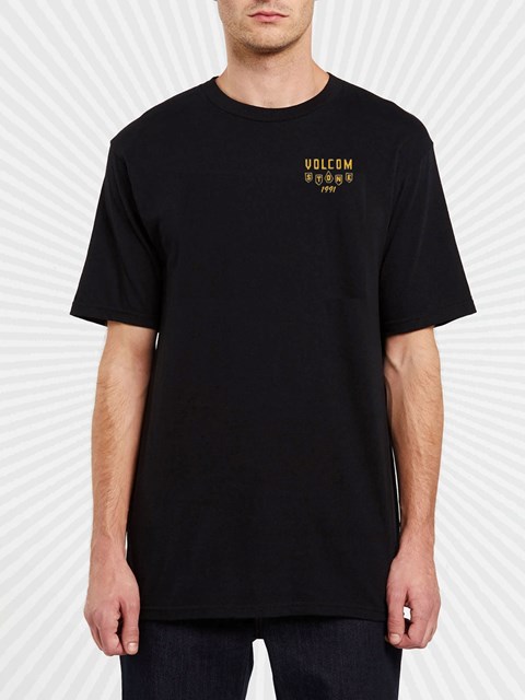 Volcom DIY’D Corta Sleeve Tee Negros | RVK-572198