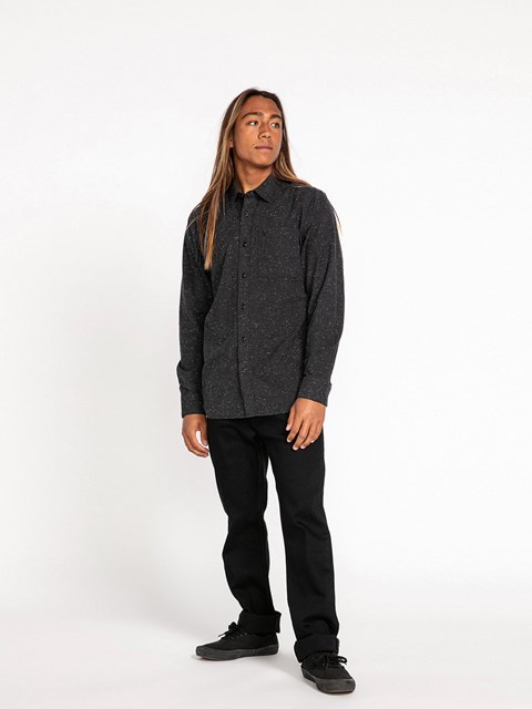 Volcom Date Knight Long Sleeve Shirt Negros | GIP-504926