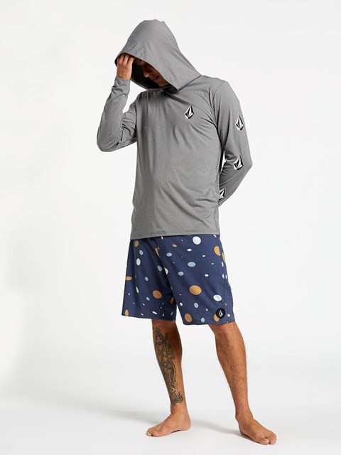 Volcom Deadly Stones Encapuchado Long Sleeve UPF 50 Rashguard Grises | RCP-546870