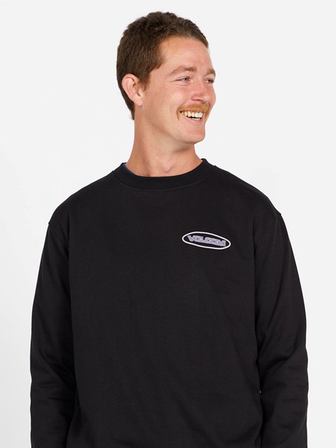 Volcom Dial Up Crew Sweatshirt Negros | CHT-306452