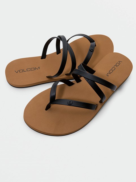 Volcom Easy Breezy Ii Sandal Negros | ROJ-941382