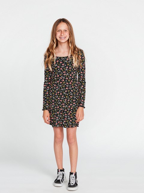 Volcom Eazy Focheezy Vestido Negros | DHZ-573249