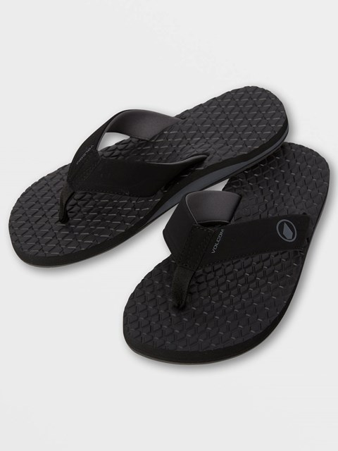 Volcom Eco Recliner Sandal Negros Grises | NAK-897026