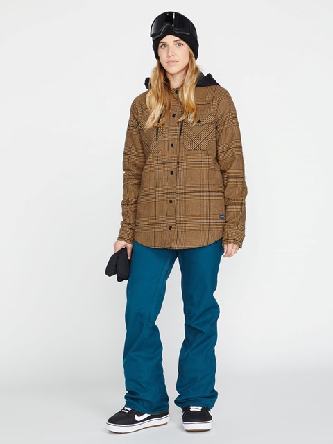 Volcom Encapuchado Flannel Jacket Caramel | IMS-312768