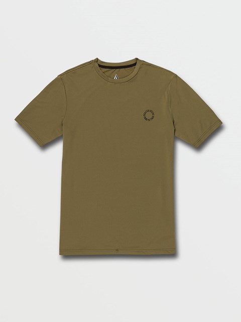 Volcom Faulter Corta Sleeve UPF 50 Rashguard Military | HQG-649023