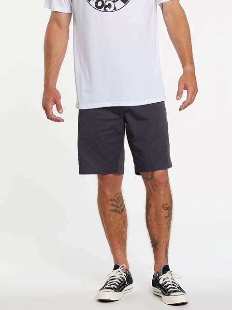 Volcom Frickin Elastic Cintura Shorts Charcoal | KVB-940765