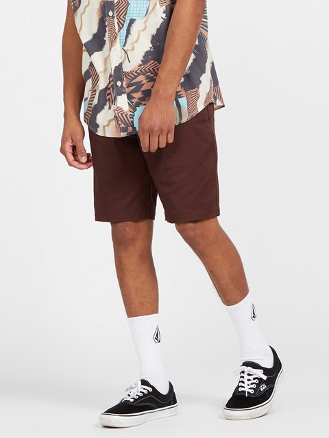 Volcom Frickin Elastic Cintura Shorts Mahogany | YPL-861370