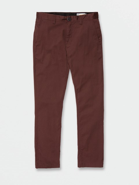 Volcom Frickin Slim Stretch Pants Mahogany | UAC-980634