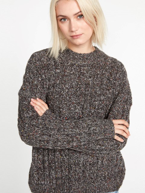 Volcom Girl Chat Sueter Negros | PBN-479320