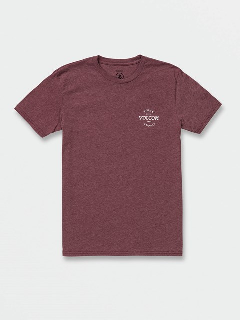Volcom Handstamped Corta Sleeve Tee Port Heather | ZDR-451897