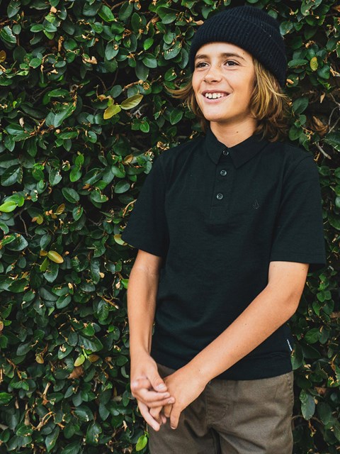 Volcom Hazard Pro Polo Corta Sleeve Negros | SWP-950184