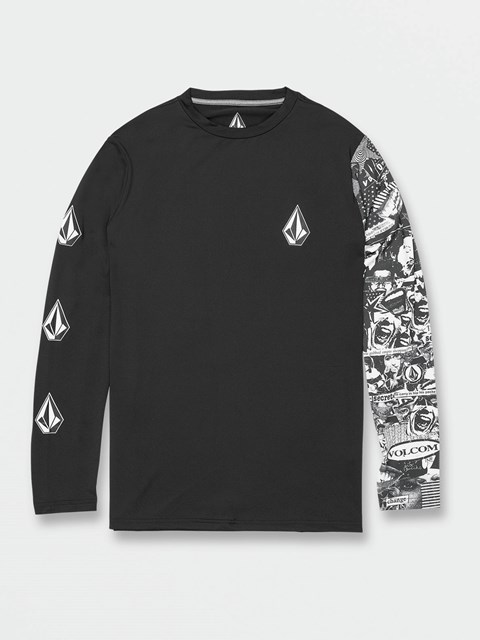Volcom Iconic Stone Collage Long Sleeve Rashguard Negros | KSA-508429