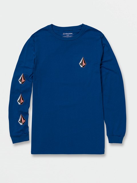 Volcom Iconic Stone Long Sleeve Tee Azul Rey | CTH-368714