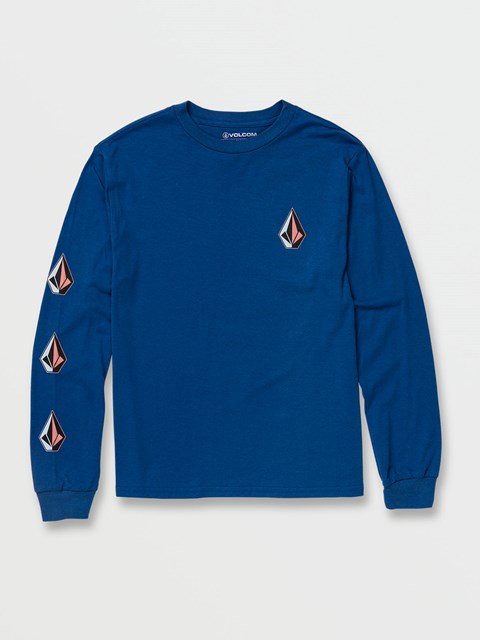 Volcom Iconic Stone Long Sleeve Tee Azul Rey | NIJ-465032