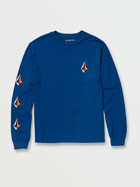 Volcom Iconic Stone Long Sleeve Tee Azul Rey | XKB-513420