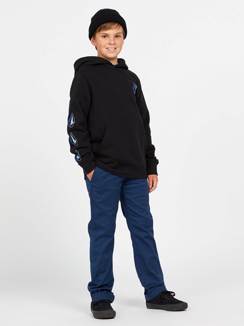 Volcom Iconic Stone Pullover Hoodie Negros | QPK-603924