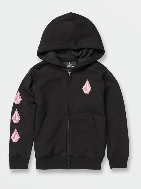 Volcom Iconic Stone Zip Hoodie Negros | SDE-543789