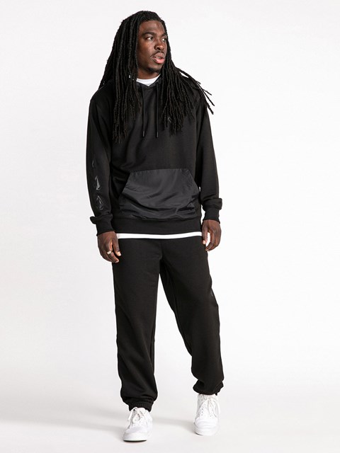 Volcom Iconic Tech Pullover Hoodie Negros | BVJ-962071