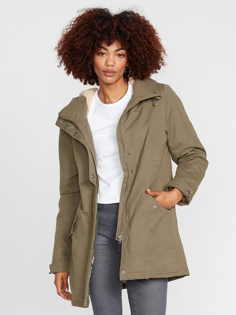 Volcom Less Is More 5K Parka Winter Moss | YSN-496230