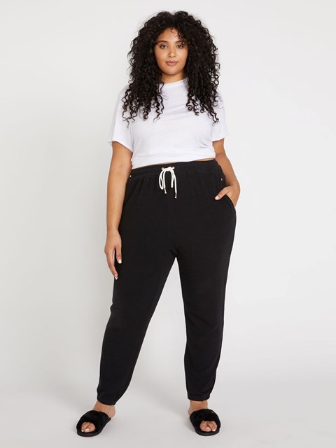Volcom Lived In Lounge Plus Size Fleece Pant Negros | FZJ-128596