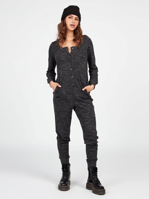 Volcom Lived in Lounge Jam Jams Romper Negros | XKM-761489