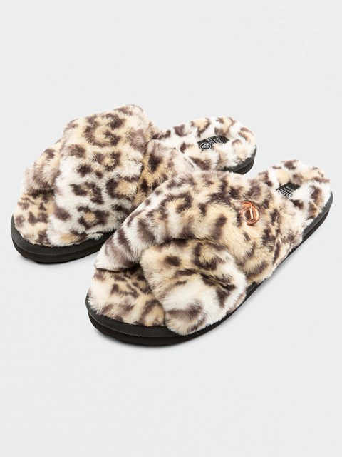 Volcom Lived in Lounge Slip Sandal Cheetah | DXL-102893