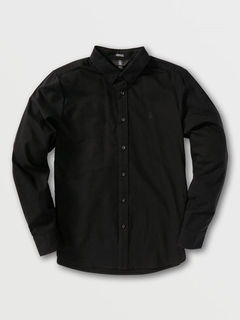 Volcom Men's Black Oxford Stretch Long Sleeve Shirt Volcom | KBG-389427