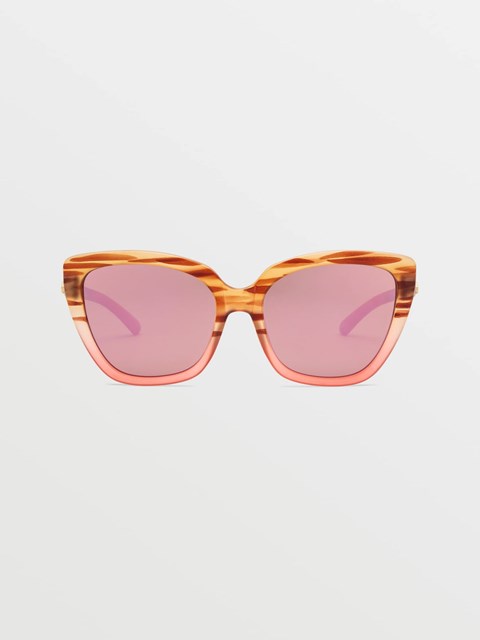 Volcom Milli Sunglasses Matte Punk Tort / Bronze Champagne Chrome | WRT-647810