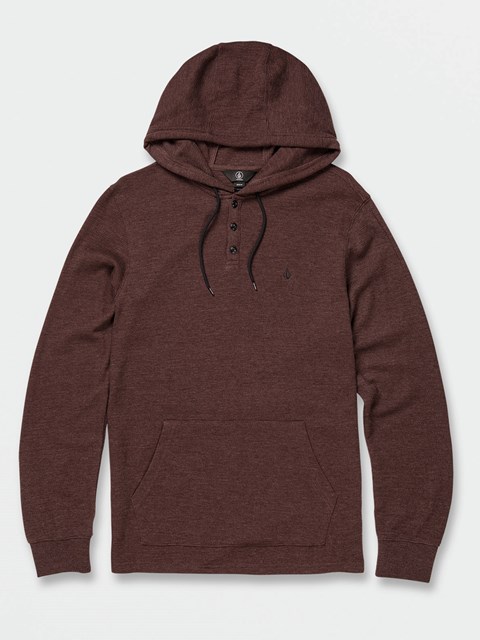 Volcom Murph Thermal Long Sleeve Shirt Mahogany | PKR-173804