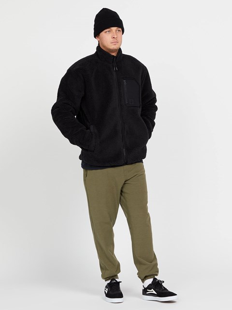 Volcom Muzzer Fuzzar Zip Hoodie Negros | TRJ-243016