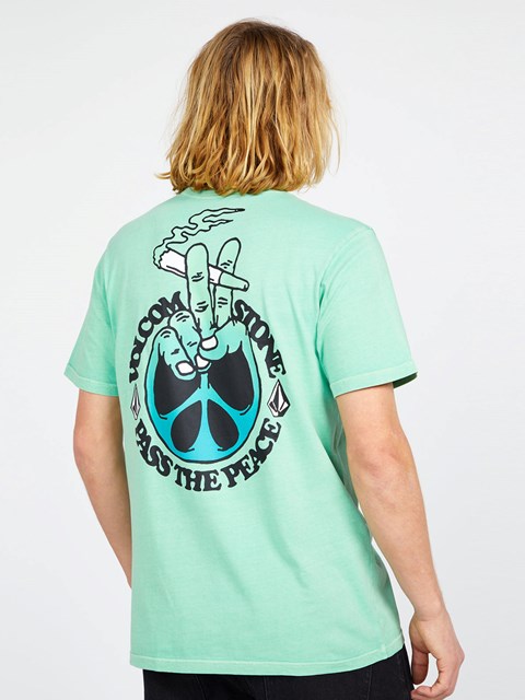 Volcom Partakerz Corta Sleeve Tee Jade | SEX-280543