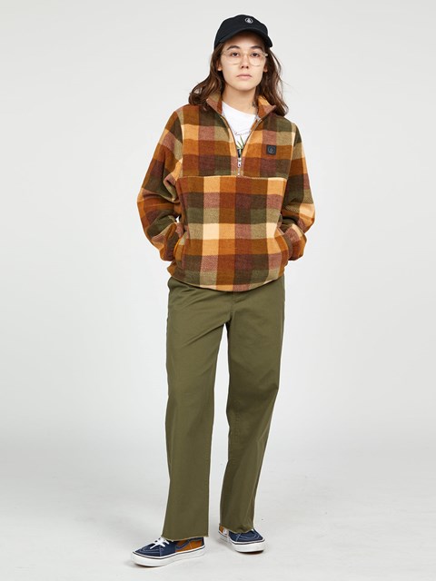 Volcom Pheelin It Mock Neck Hoodie Bronze | VLG-206843