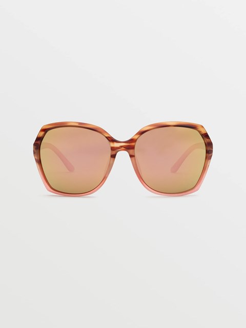 Volcom Psychic Sunglasses Matte Punk Tort / Bronze Champagne Chrome | XOW-079852