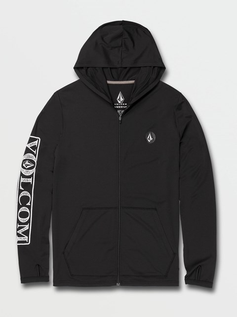 Volcom Rally Encapuchado Long Sleeve UPF 50 Rashguard Negros | URT-043569