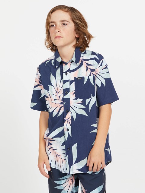 Volcom Seeweed Corta Sleeve Shirt Azul Marino | VAG-081379