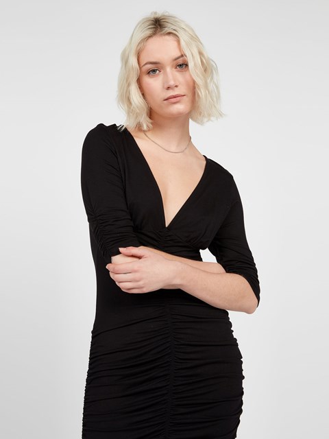 Volcom Shir Fine Vestido Negros | NJE-389456