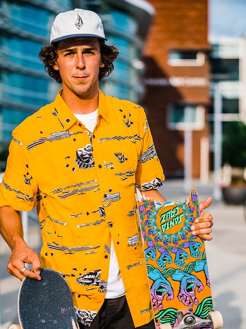 Volcom Skate Vitals Corta Sleeve Shirt Sunburst | LBH-023854