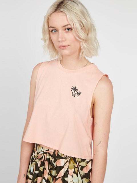 Volcom Stone Hour Crop Tank Rosas | CNE-630924