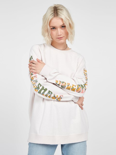 Volcom Stone Magic Boyfriend Sweatshirt Ash | GOH-628513